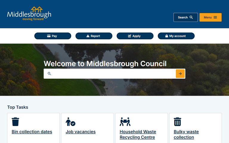 Website of Middlesbrough Borough Council
