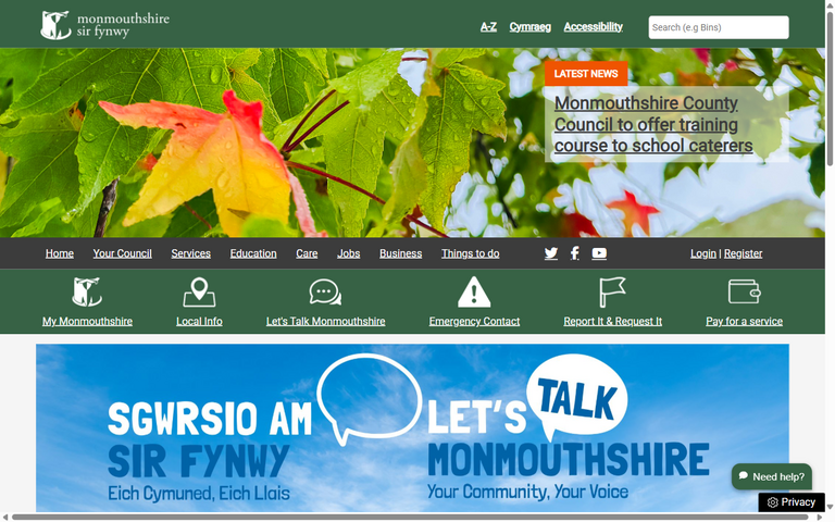 Website of Monmouthshire County Council