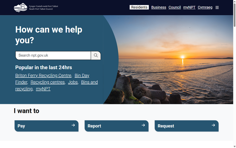 Website of Neath Port Talbot County Borough Council
