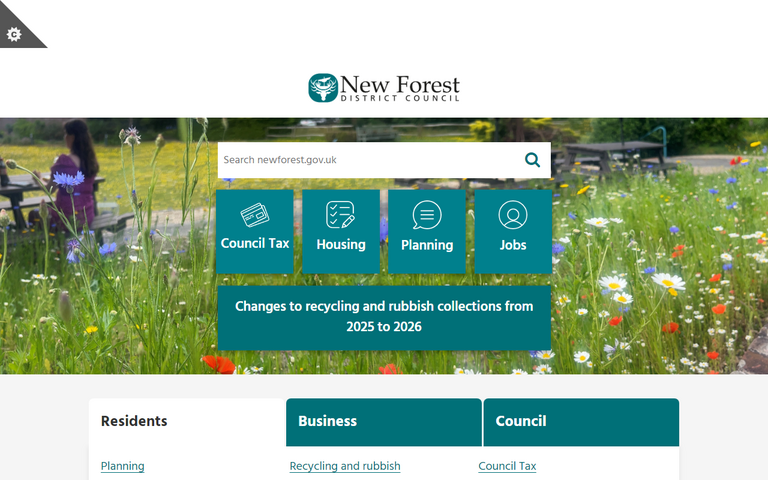 Website of New Forest District Council