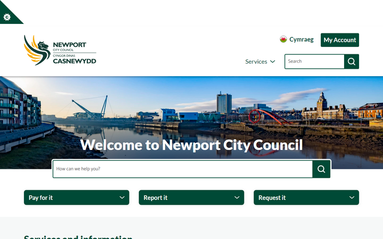 Website of Newport City Council