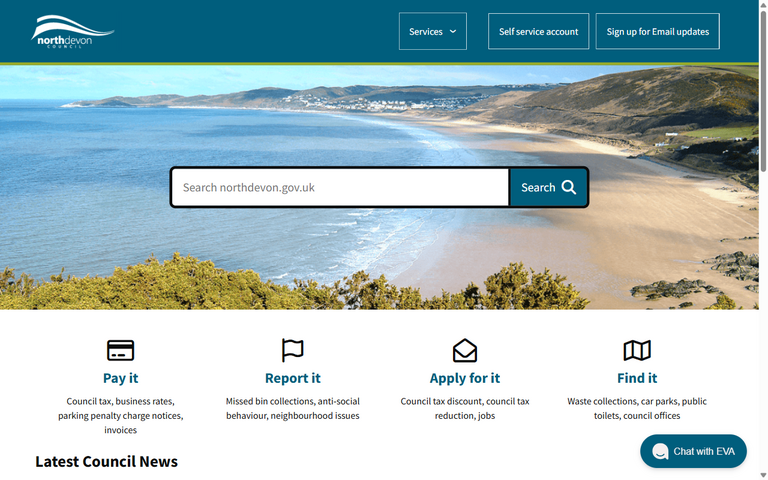 Website of North Devon District Council