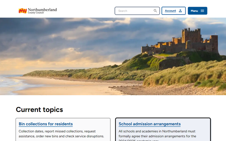Website of Northumberland County Council