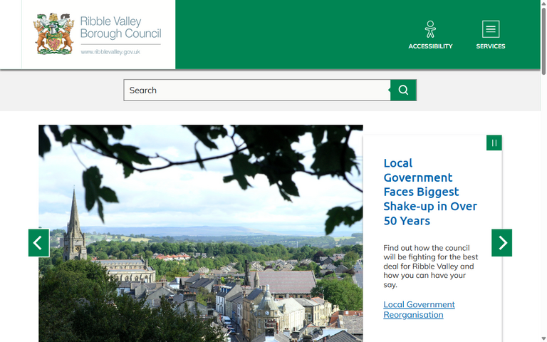Website of Ribble Valley Borough Council