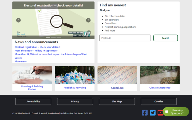 Website of Rother District Council