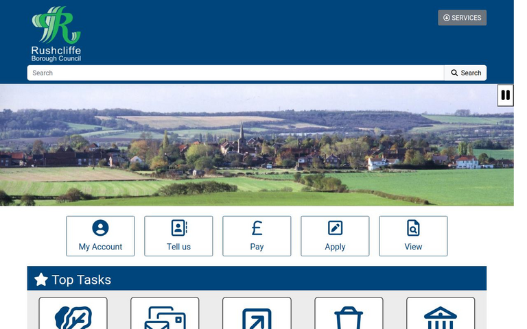 Website of Rushcliffe Borough Council