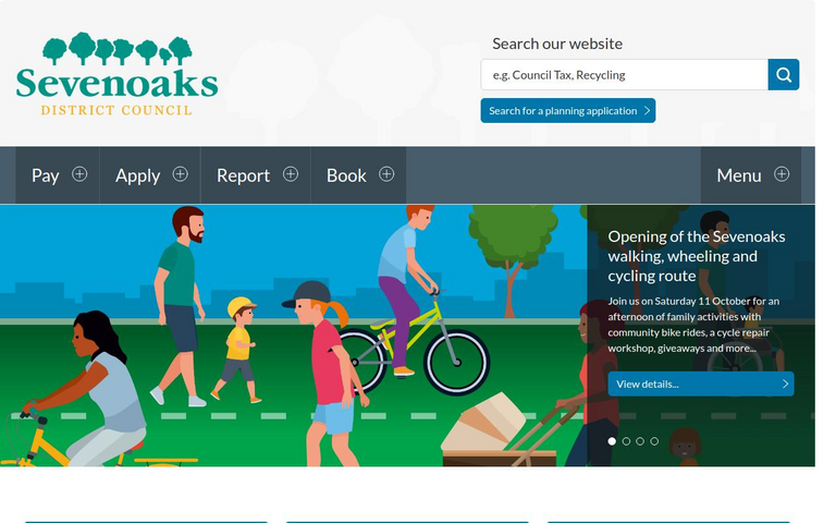 Website of Sevenoaks District Council