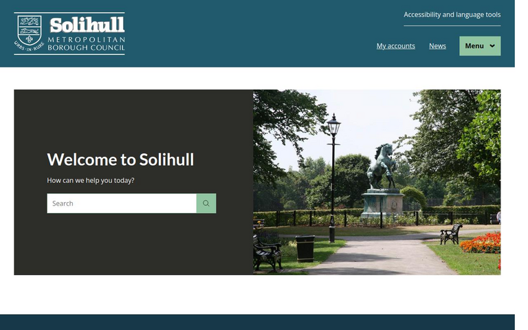 Website of Solihull Borough Council