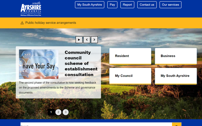Website of South Ayrshire Council