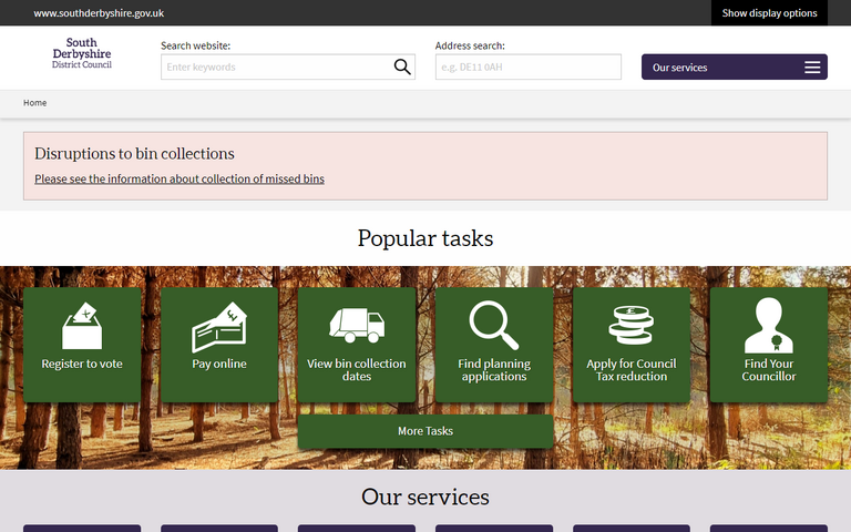 Website of South Derbyshire District Council