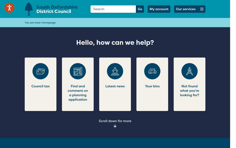 Website of South Oxfordshire District Council