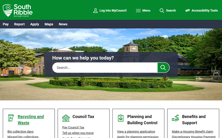 Website of South Ribble Borough Council