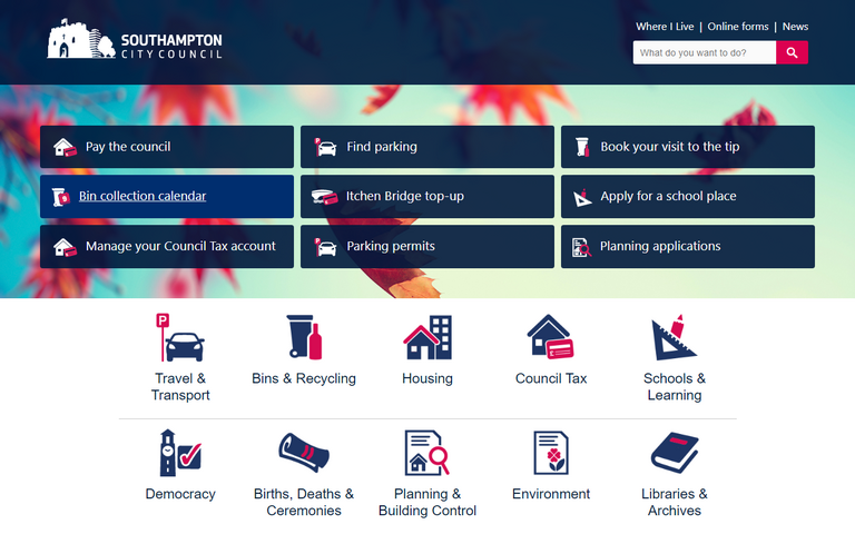Website of Southampton City Council