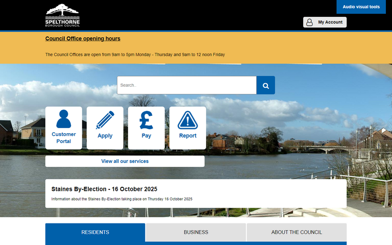 Website of Spelthorne Borough Council