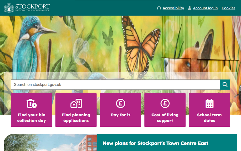 Website of Stockport Borough Council