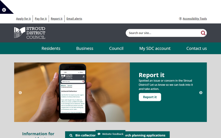 Website of Stroud District Council