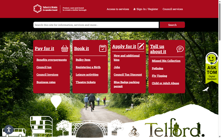 Website of Telford and Wrekin Borough Council