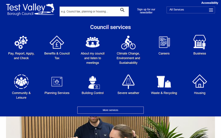 Website of Test Valley Borough Council