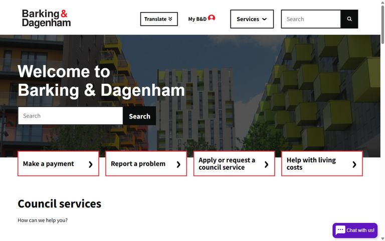 Website of The London Borough of Barking and Dagenham