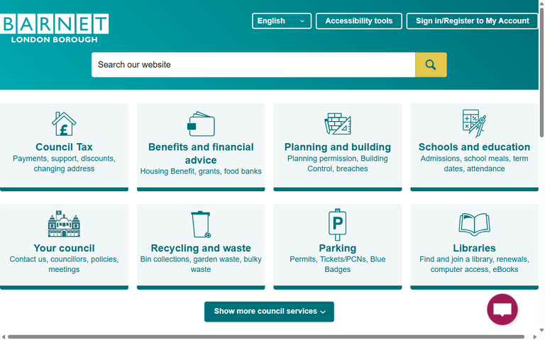 Website of The London Borough of Barnet