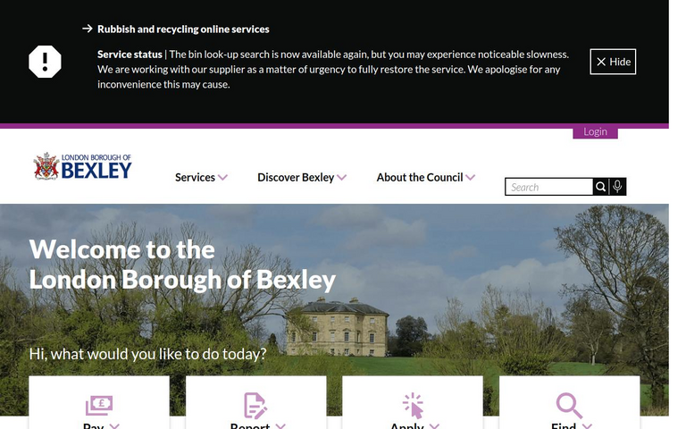 Website of The London Borough of Bexley