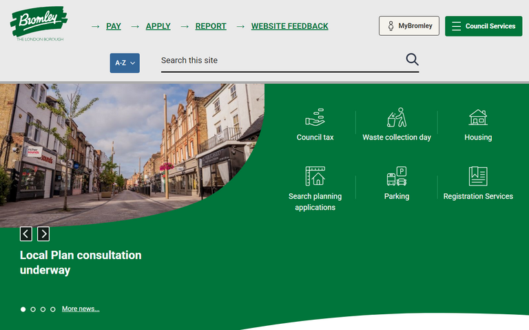 Website of The London Borough of Bromley
