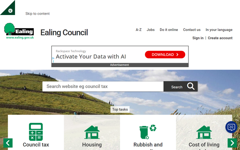 Website of The London Borough of Ealing