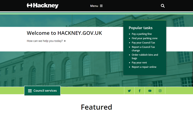 Website of The London Borough of Hackney