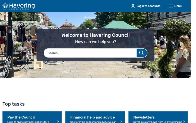Website of The London Borough of Havering