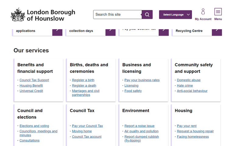 Website of The London Borough of Hounslow