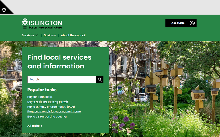 Website of The London Borough of Islington