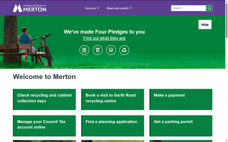 Website of The London Borough of Merton