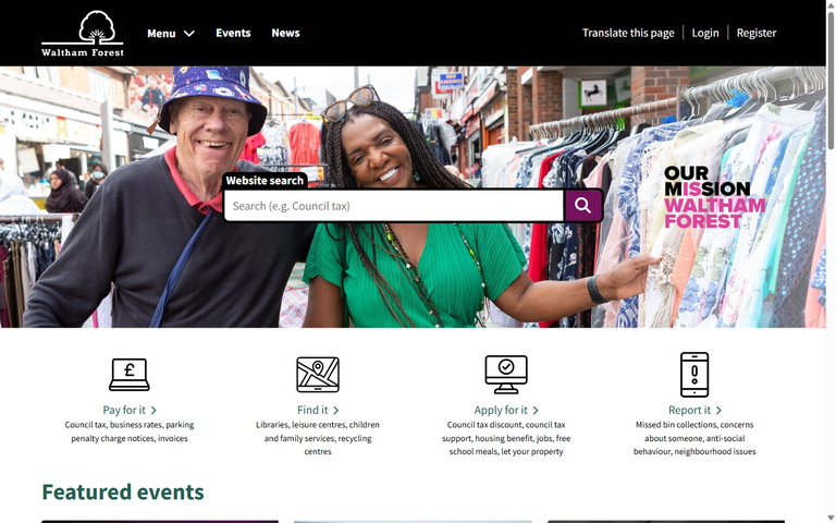 Website of The London Borough of Waltham Forest
