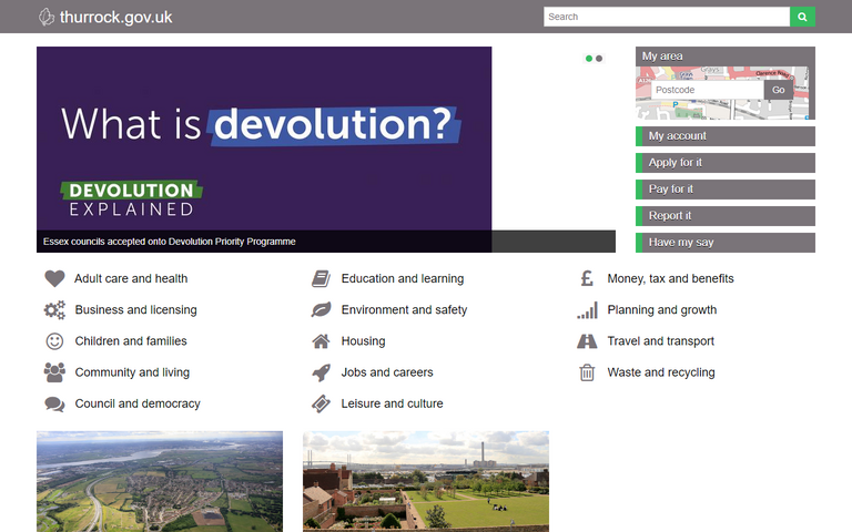 Website of Thurrock Council