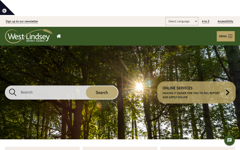 Website of West Lindsey District Council