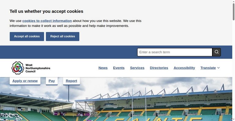 Website of West Northamptonshire Council