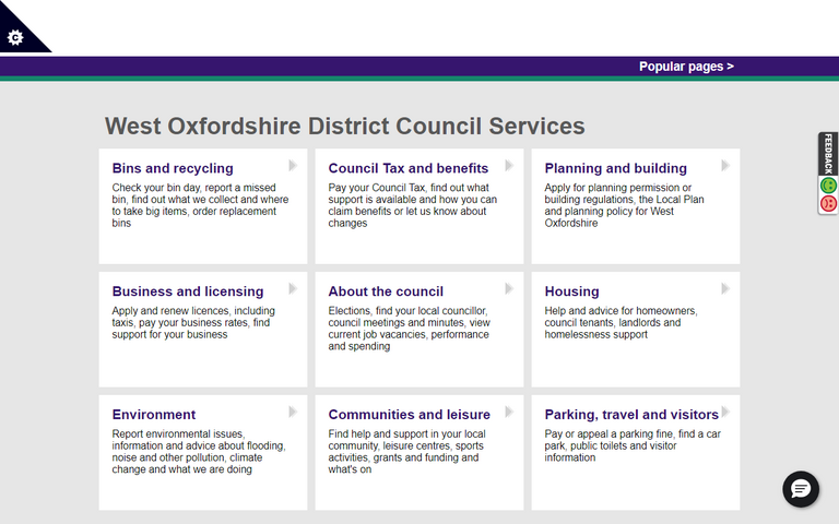 Website of West Oxfordshire District Council
