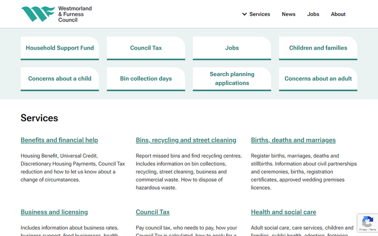 Website of Westmorland and Furness Council