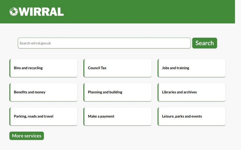 Website of Wirral Borough Council