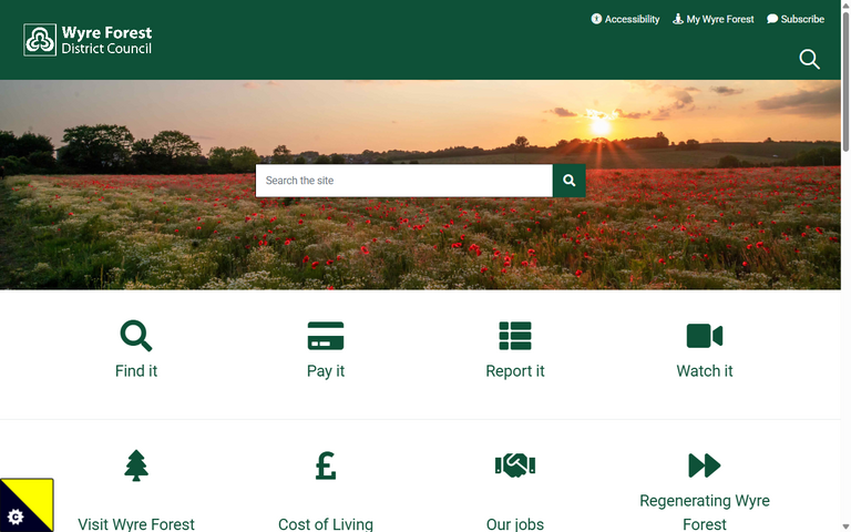 Website of Wyre Forest District Council