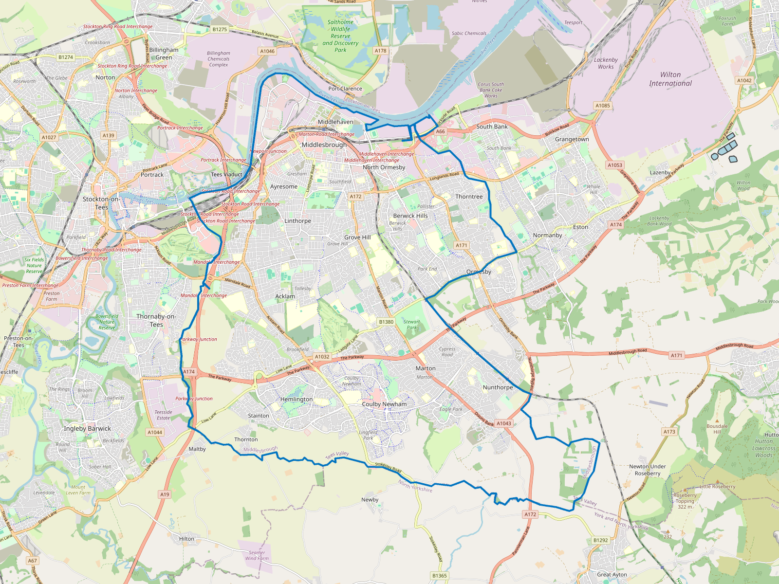 Map of Middlesbrough