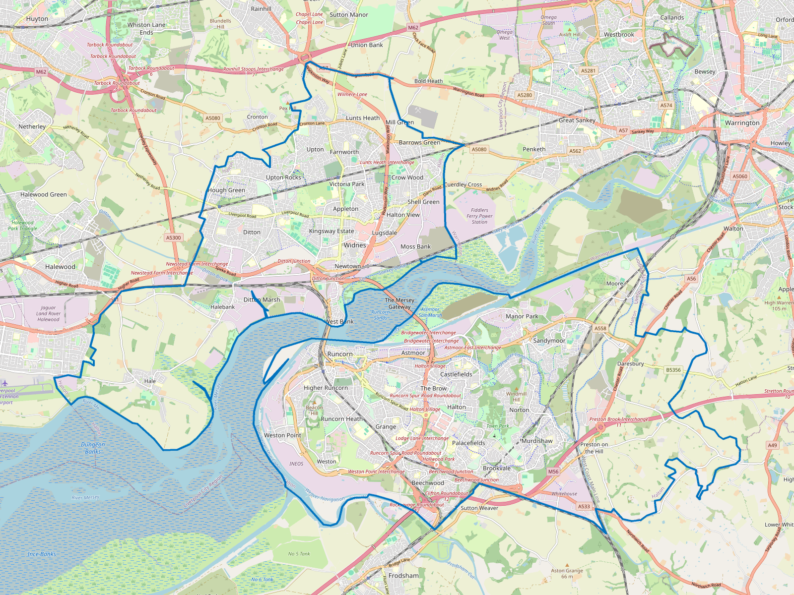 Map of Halton