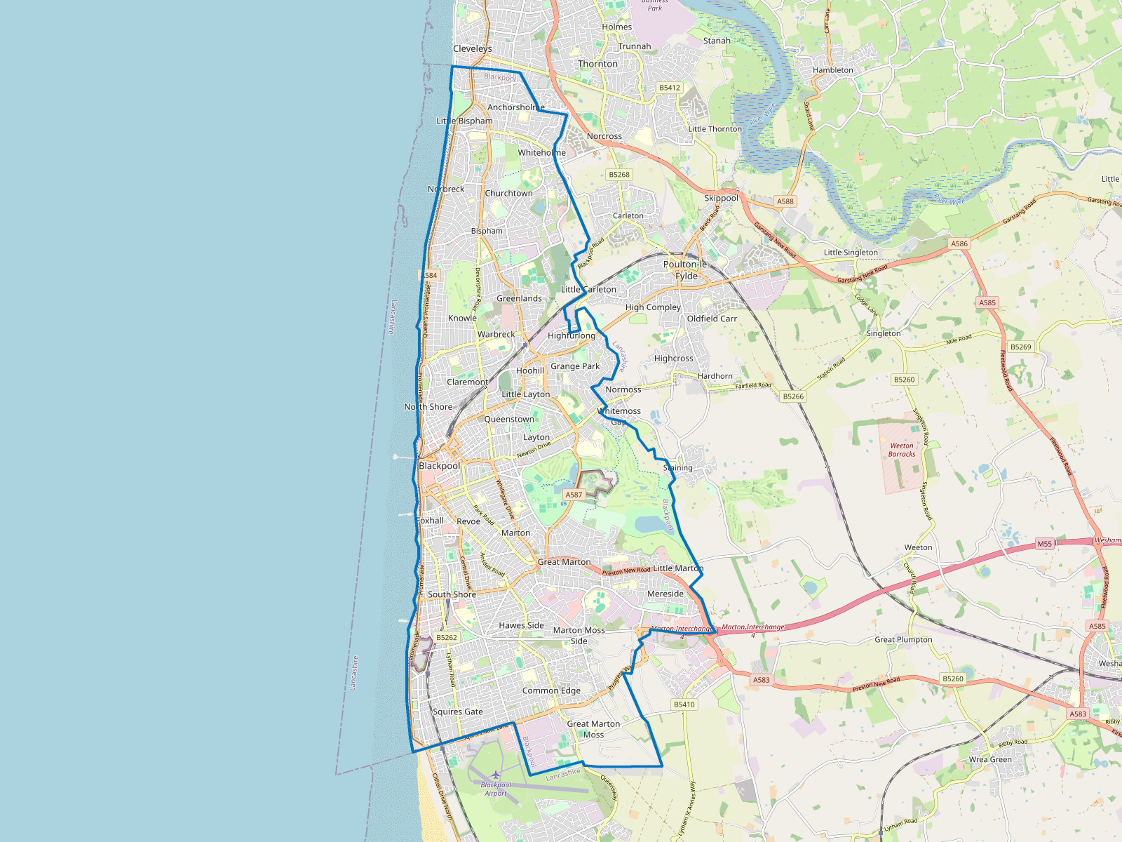 Map of Blackpool
