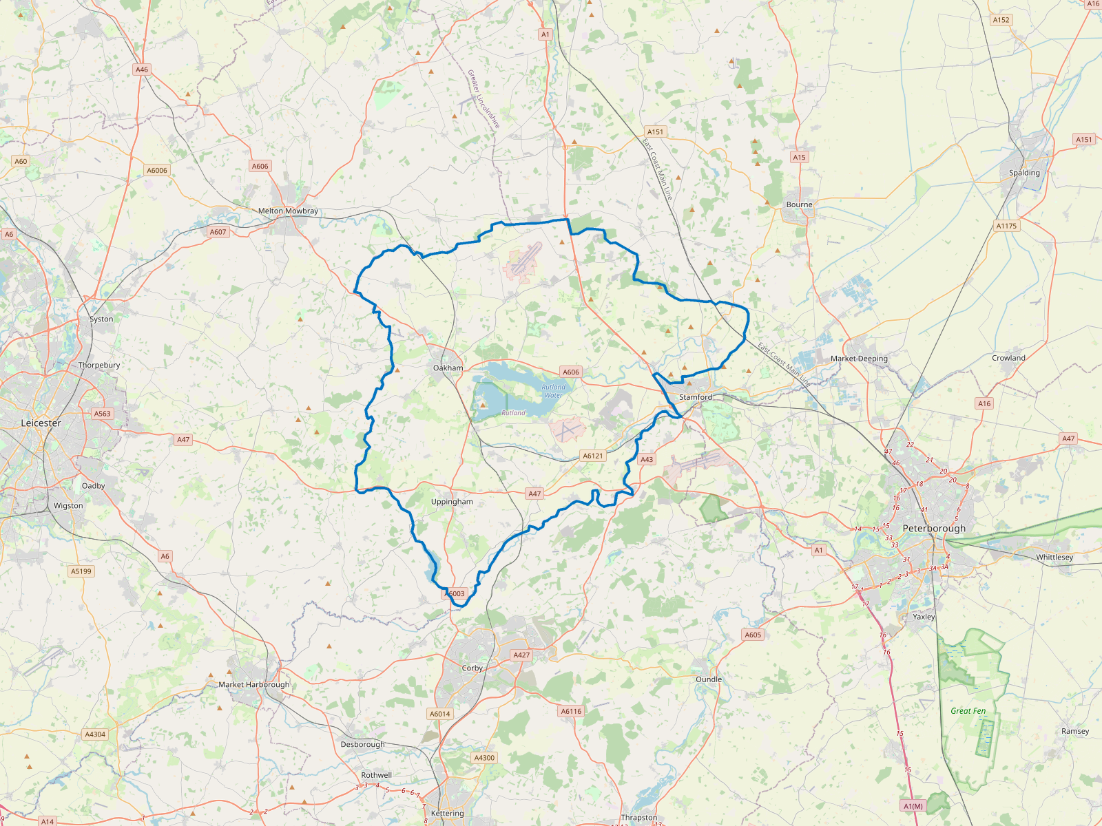 Map of Rutland