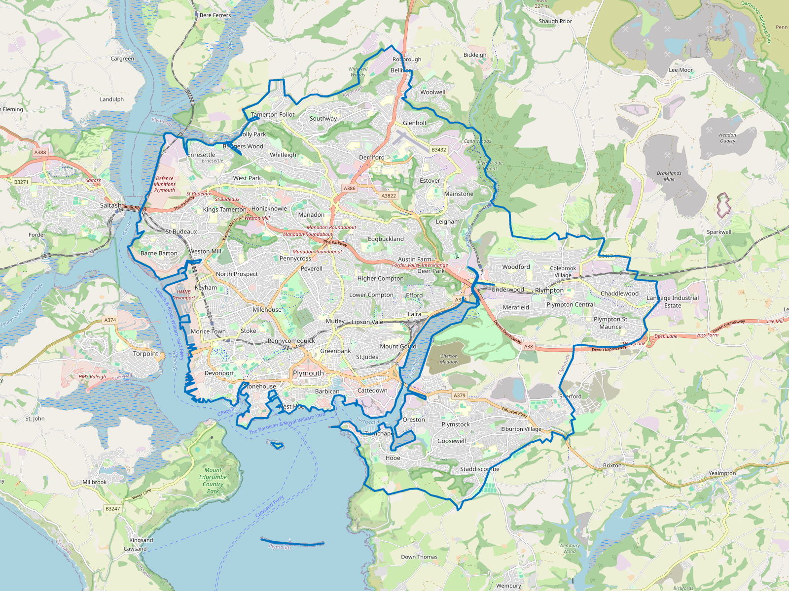 Map of Plymouth