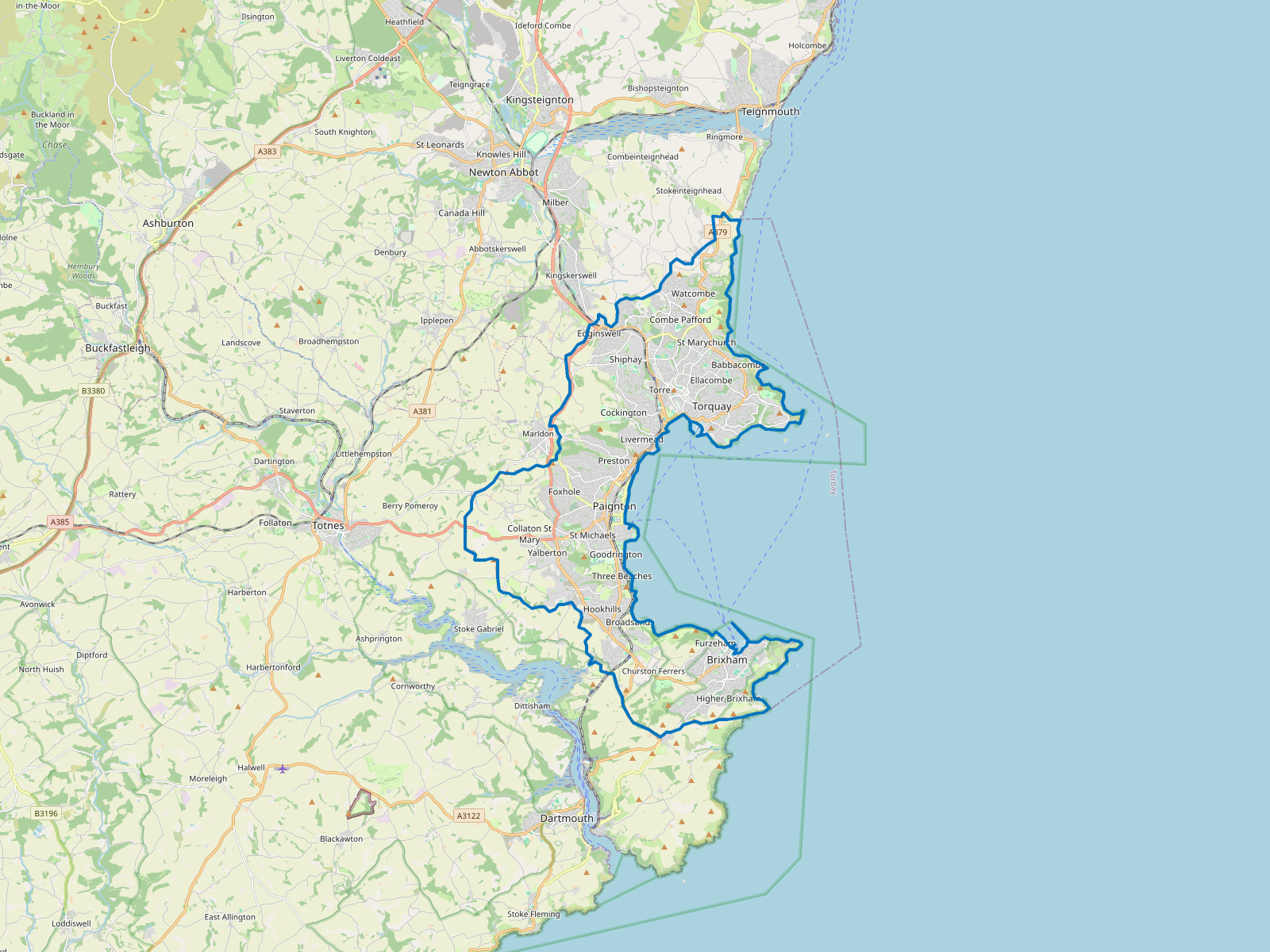 Map of Torbay
