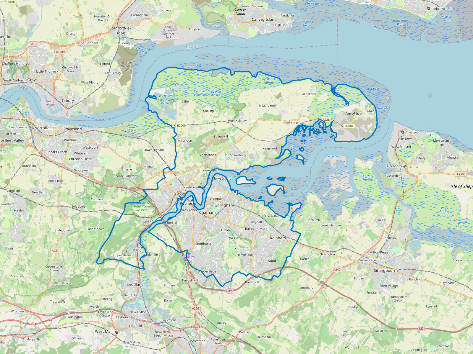 Map of Medway