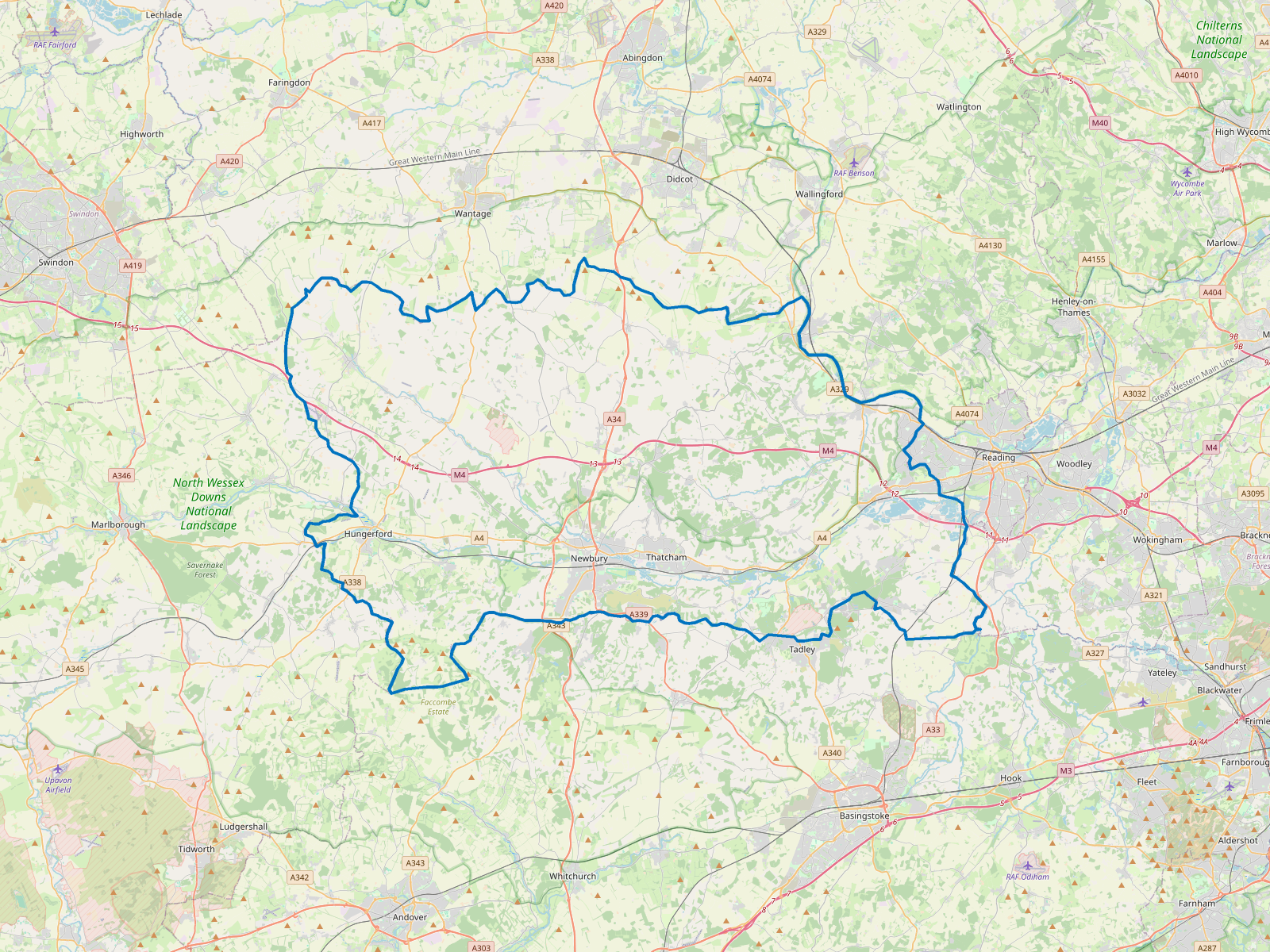 Map of West Berkshire