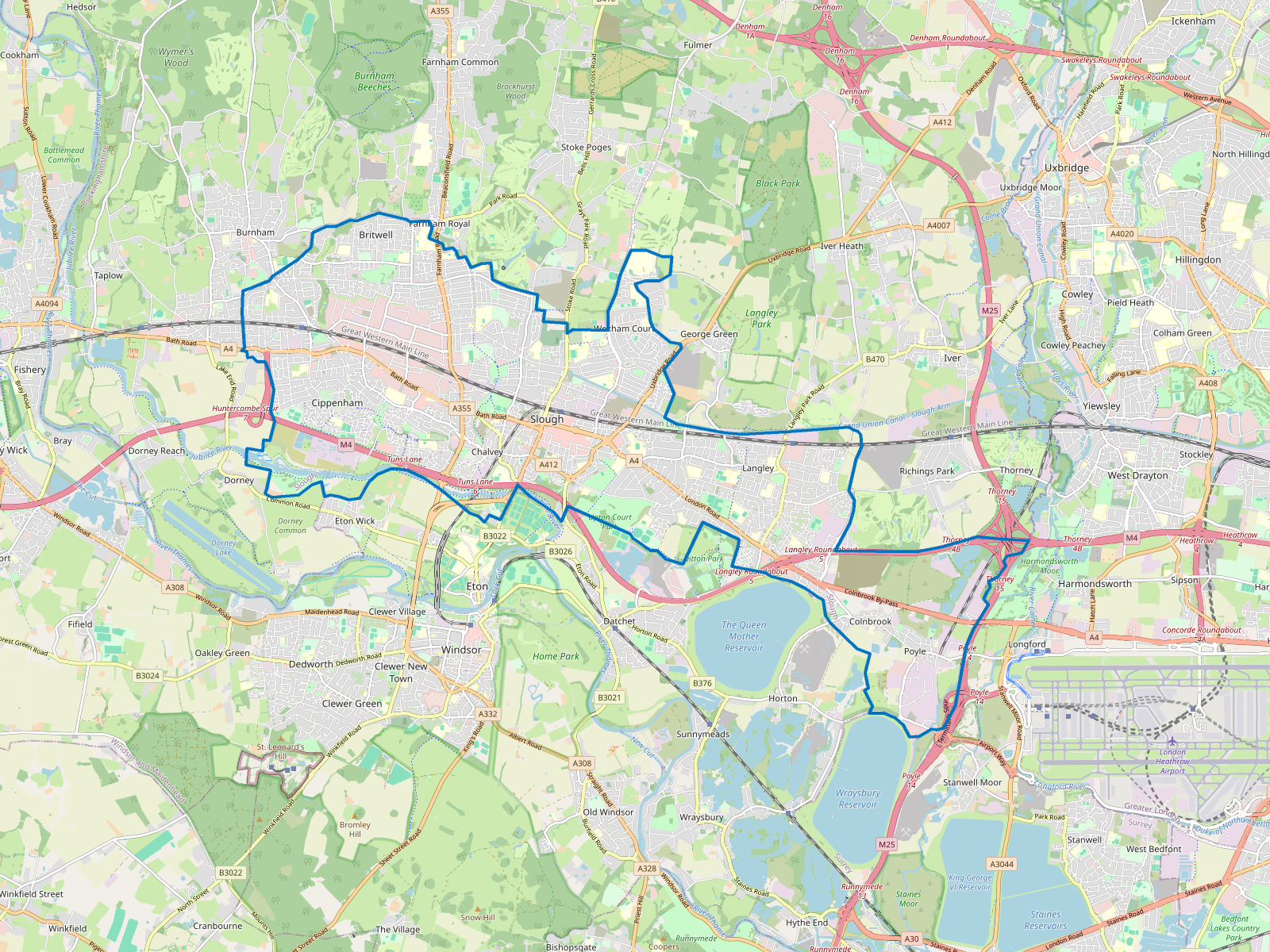 Map of Slough