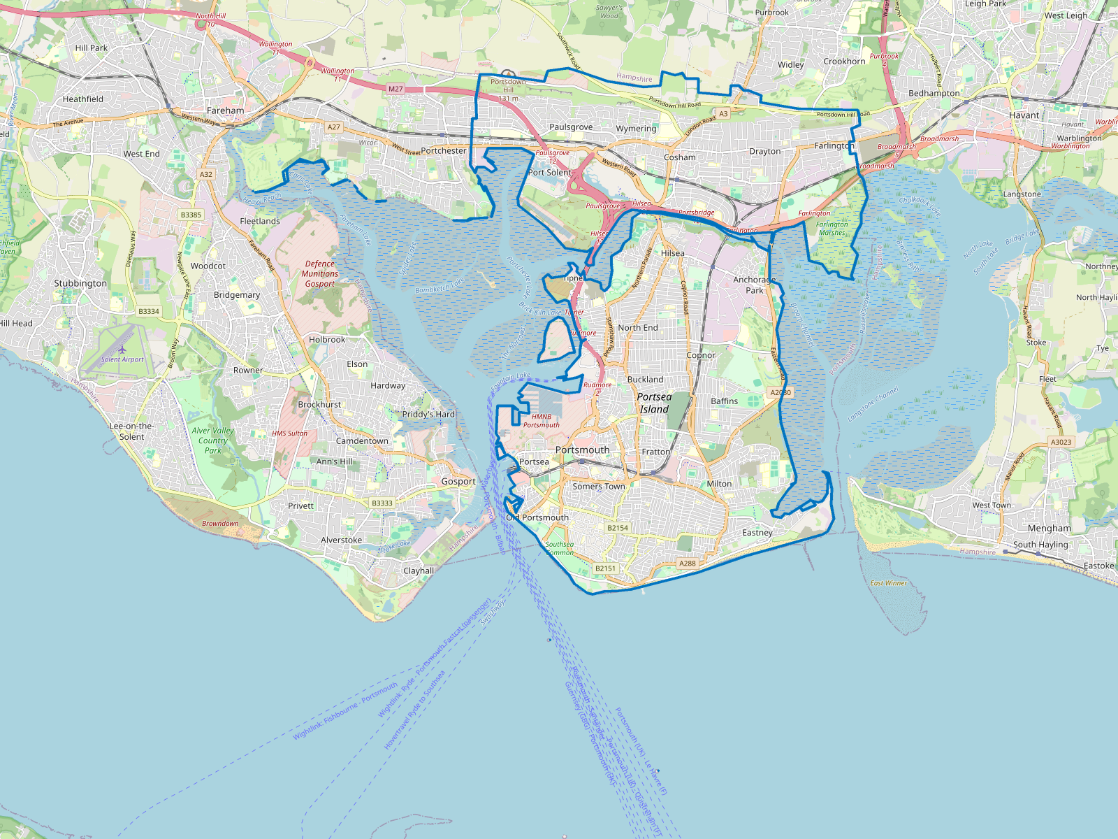 Map of Portsmouth